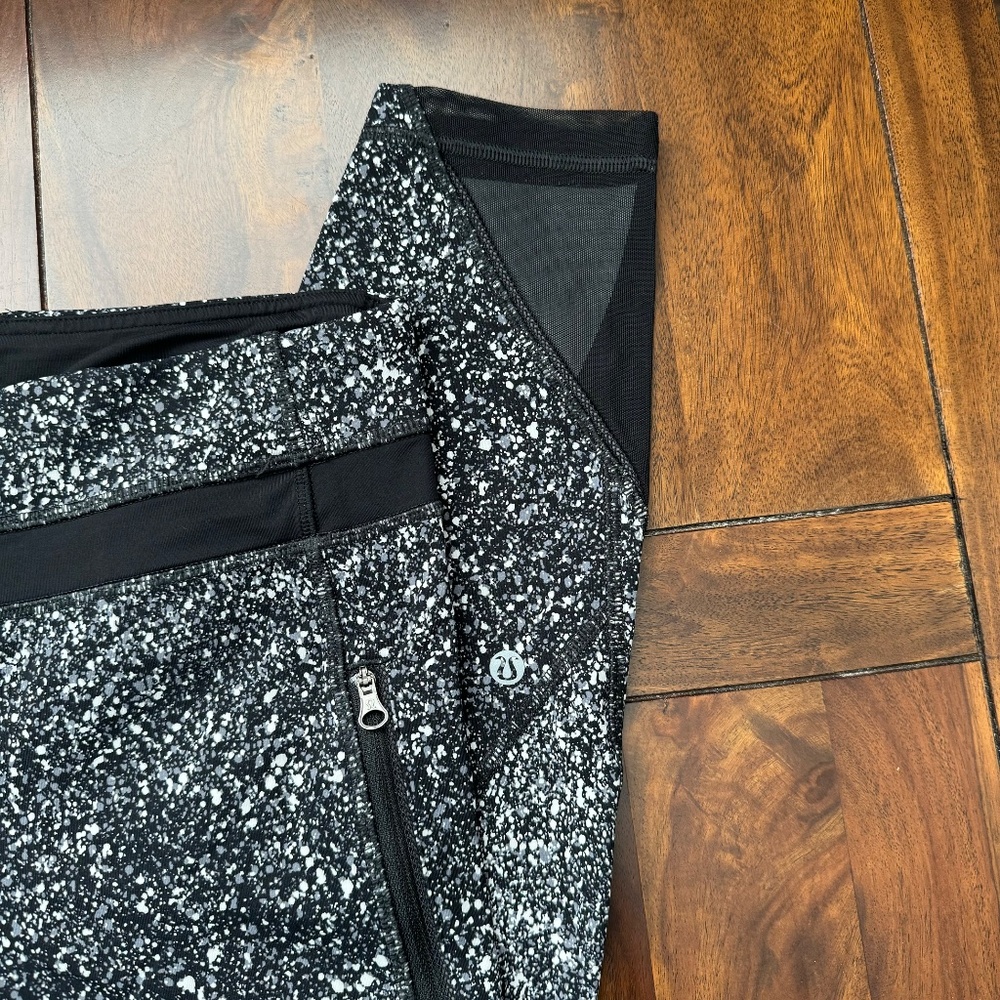 Lululemon Athleta Sequin Black/White Cropped Legging 10 - Picture 10 of 10